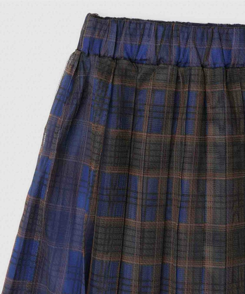 Idnes  チェック柄チュールスカート レディース商品画像-13