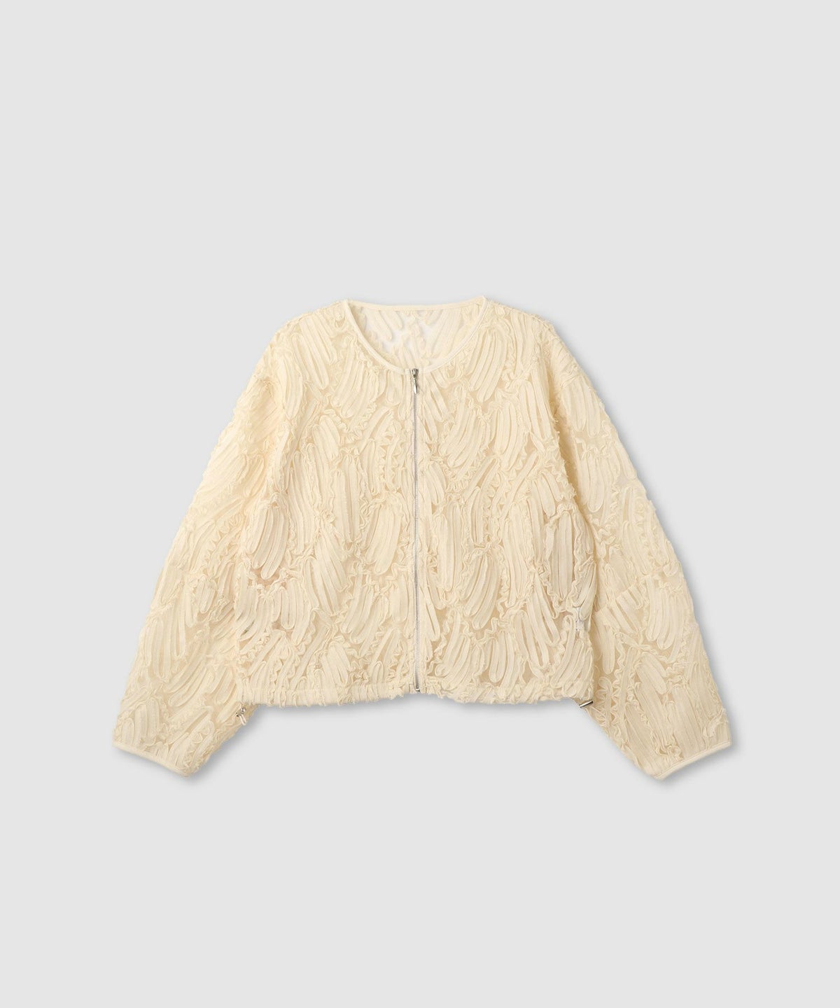 Idnes チュール刺繍ブルゾン レディース