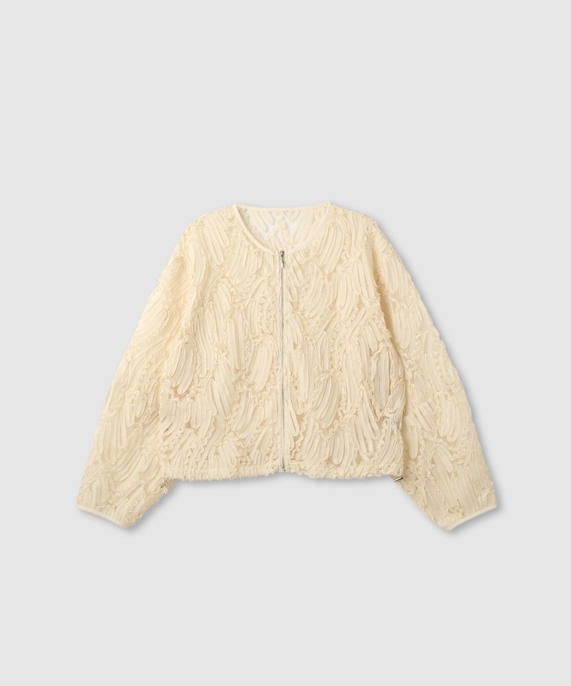 Idnes チュール刺繍ブルゾン レディース商品画像-2