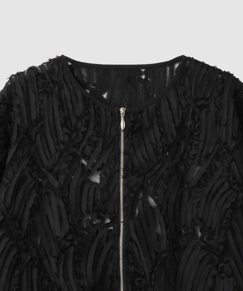 Idnes チュール刺繍ブルゾン レディース商品画像-4