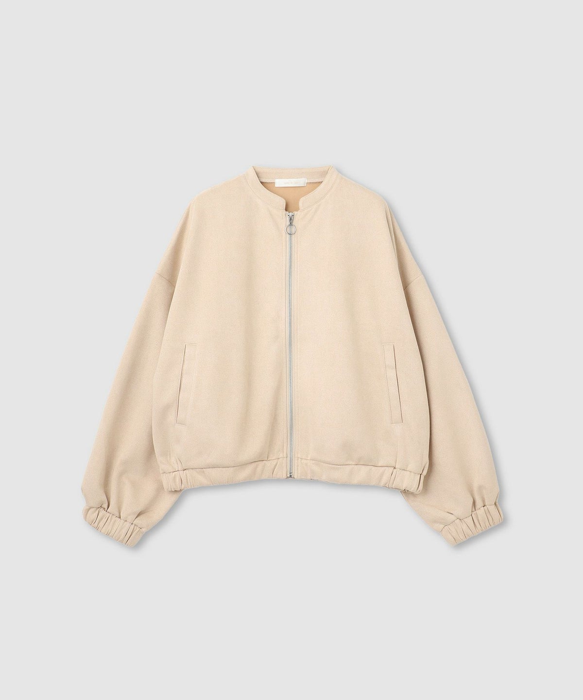 milli de l'air ポンチ素材 スエードライクブルゾン レディース