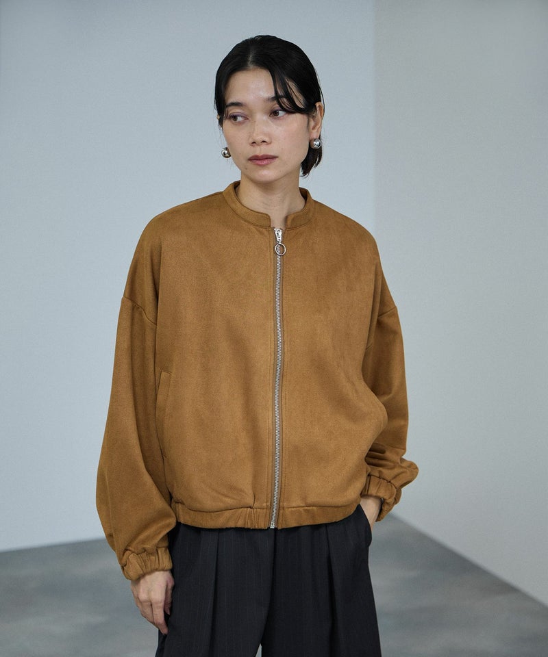 [値下げ]milli de l'air  ポンチ素材 スエードライクブルゾン レディース商品画像-7