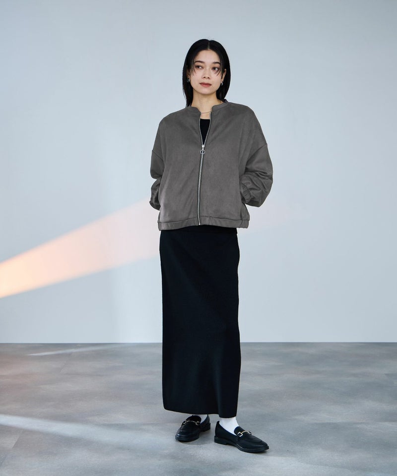 [値下げ]milli de l'air  ポンチ素材 スエードライクブルゾン レディース商品画像-14