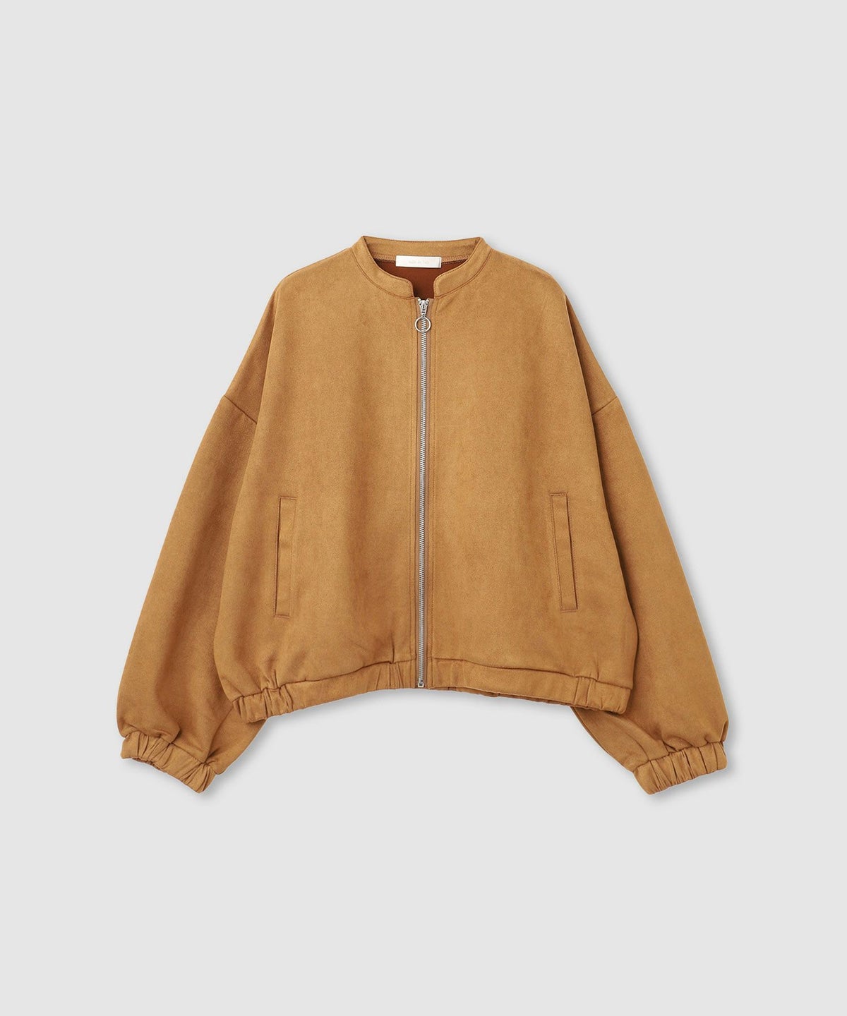 milli de l'air ポンチ素材 スエードライクブルゾン レディース