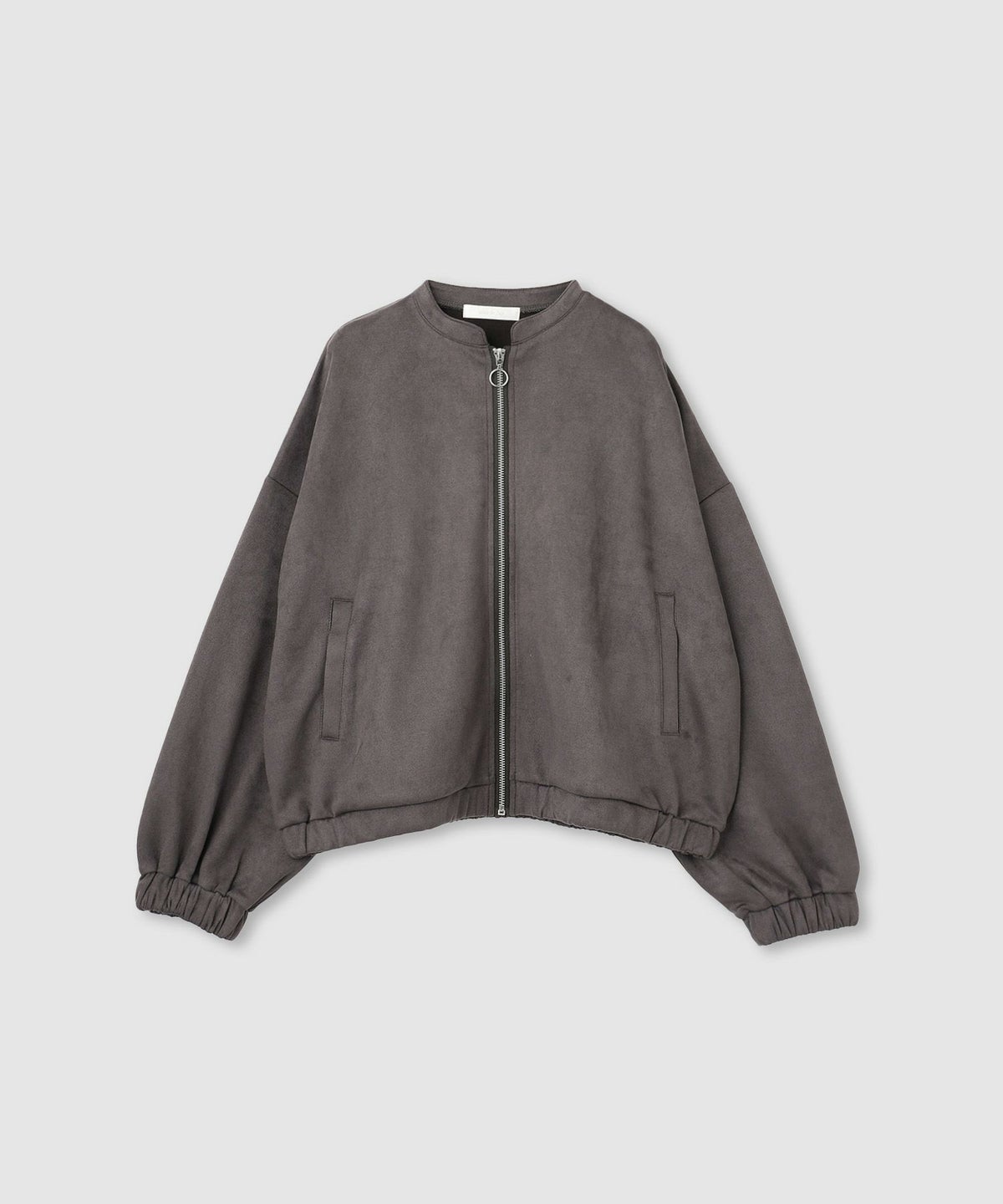 milli de l'air ポンチ素材 スエードライクブルゾン レディース