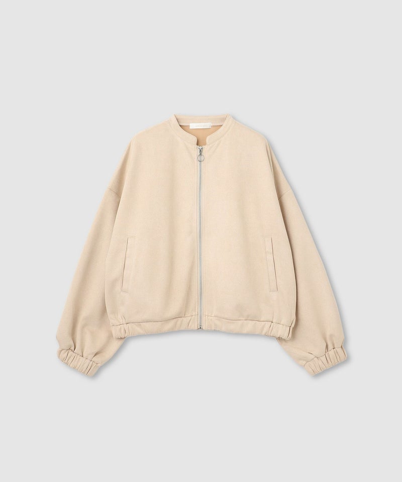 milli de l'air ポンチ素材 スエードライクブルゾン レディース商品画像-17