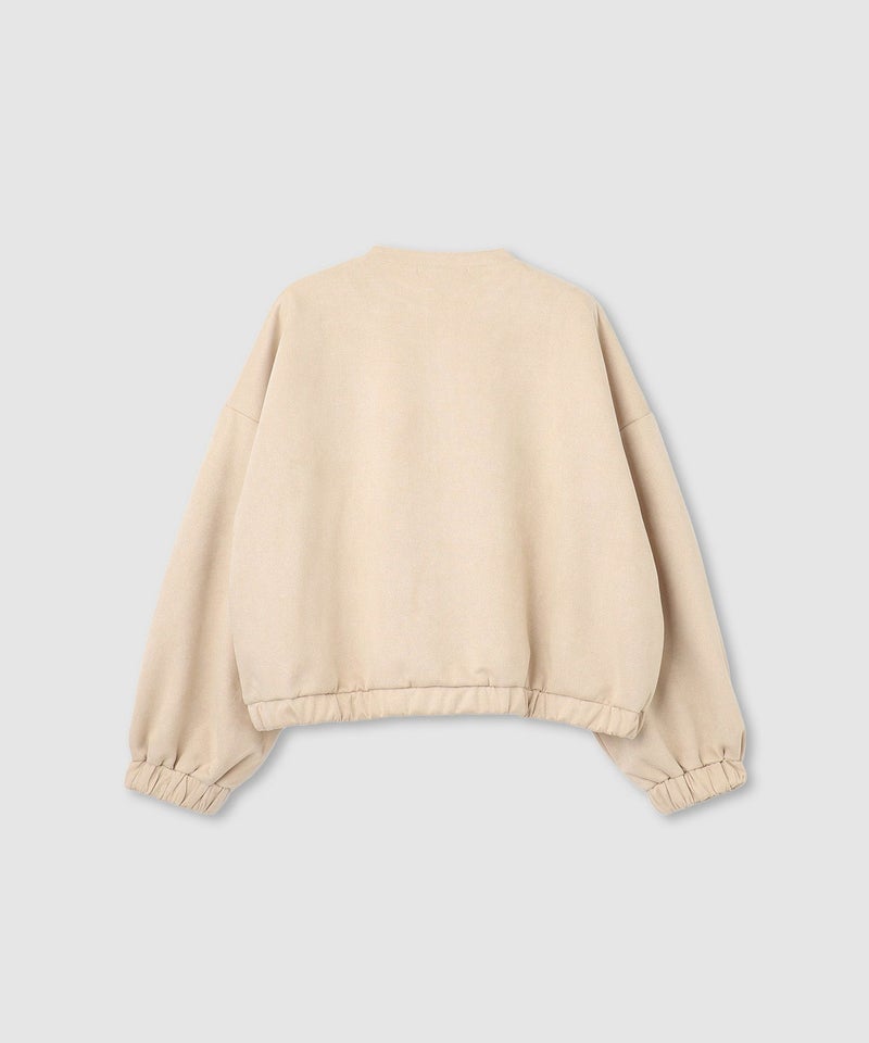 milli de l'air ポンチ素材 スエードライクブルゾン レディース商品画像-18