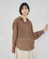 Idnes シアーレギュラーカラーシャツ レディース商品サムネイル-5