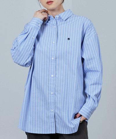 POLO BCS ワンポイント刺繍オーバーシャツ レディース