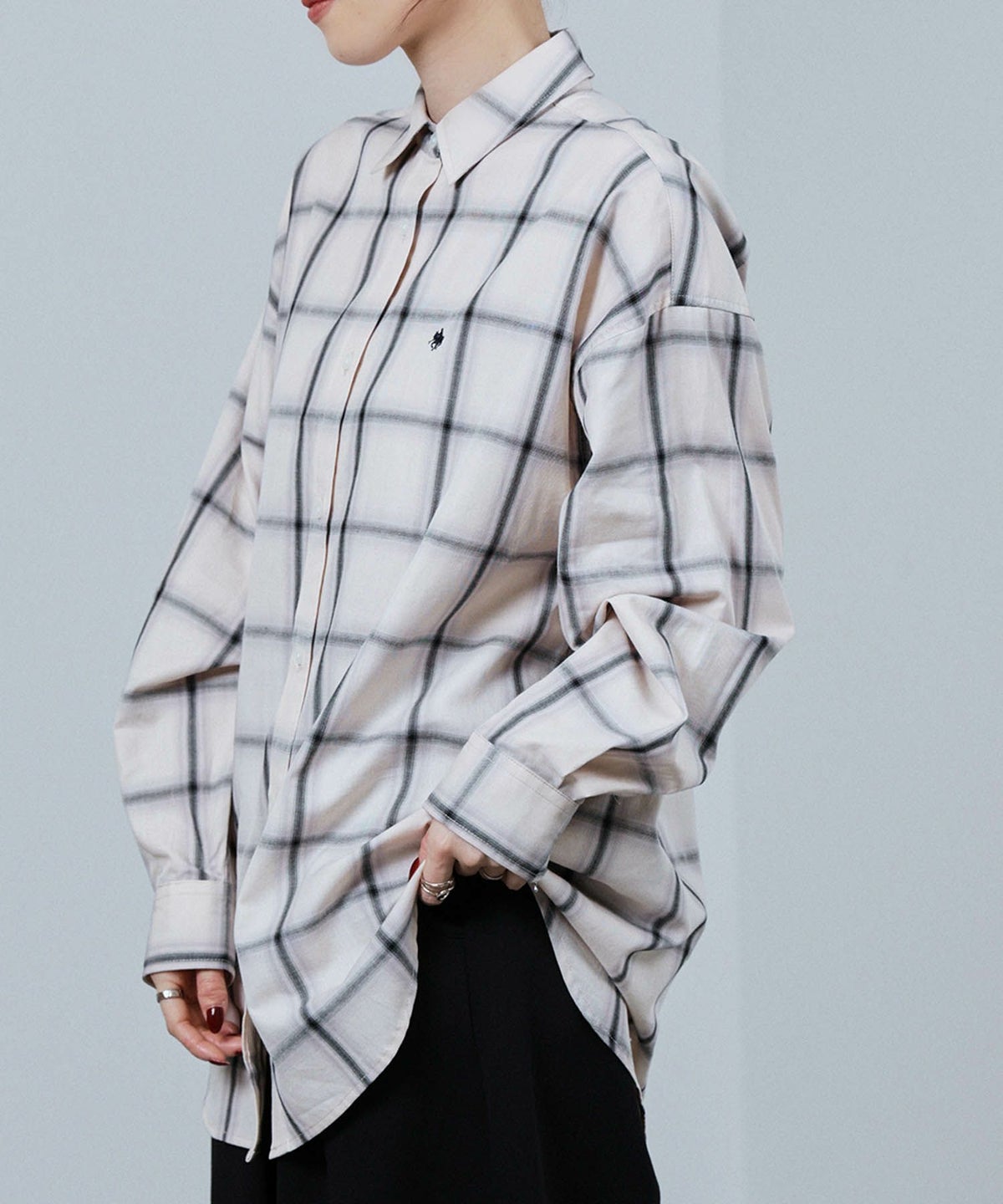 POLO BCS ワンポイント刺繍オーバーシャツ レディース