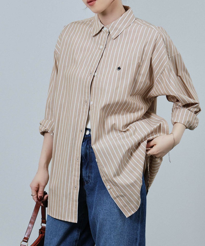 POLO BCS  ワンポイント刺繍オーバーシャツ レディース商品画像-4