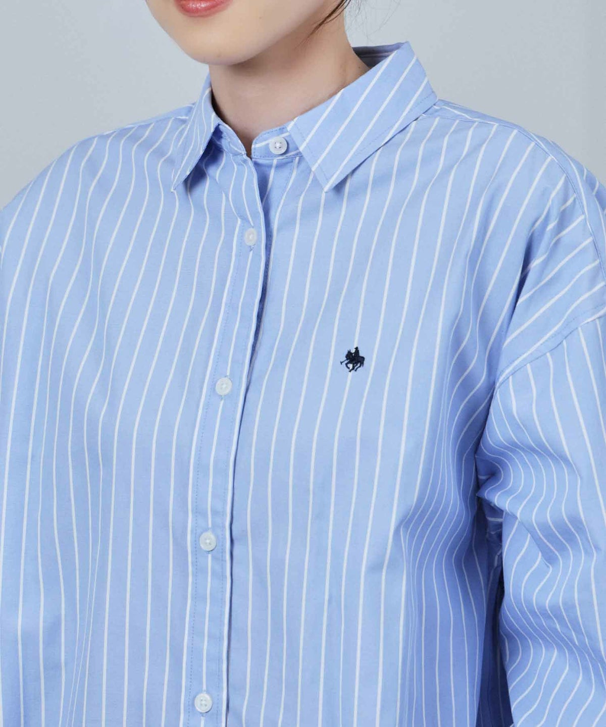 POLO BCS ワンポイント刺繍オーバーシャツ レディース