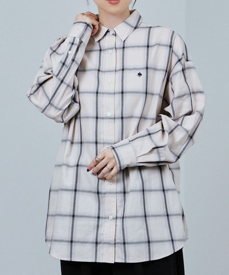 POLO BCS  ワンポイント刺繍オーバーシャツ レディース商品画像-9