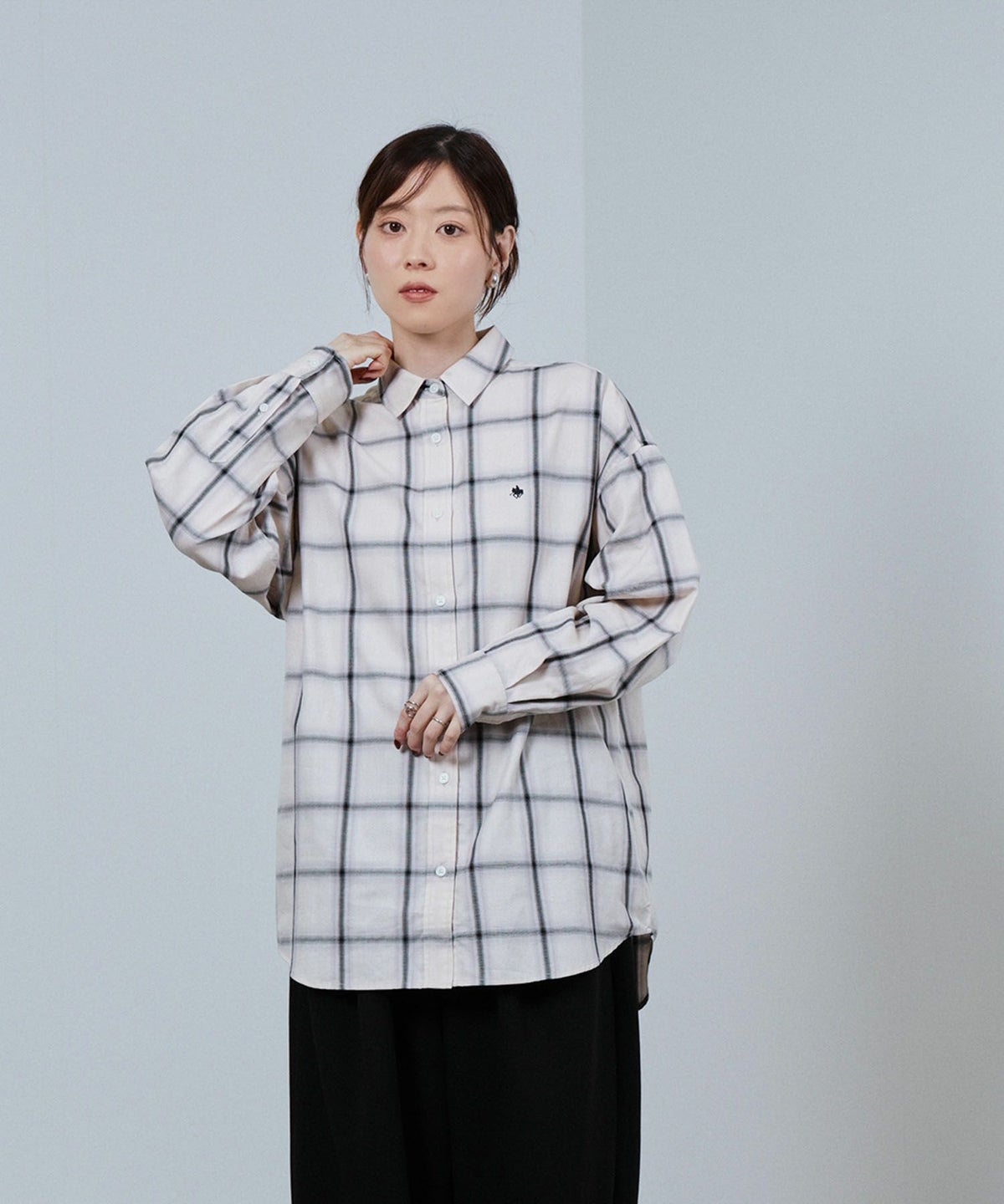 POLO BCS ワンポイント刺繍オーバーシャツ レディース