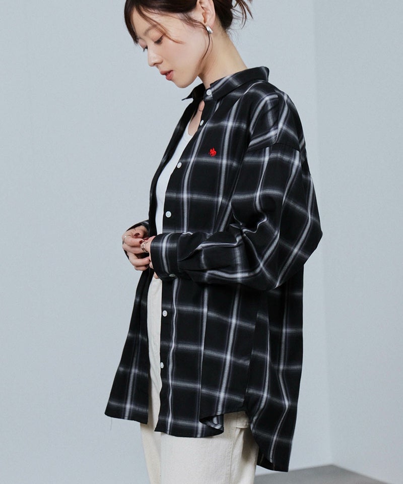 POLO BCS  ワンポイント刺繍オーバーシャツ レディース商品画像-14