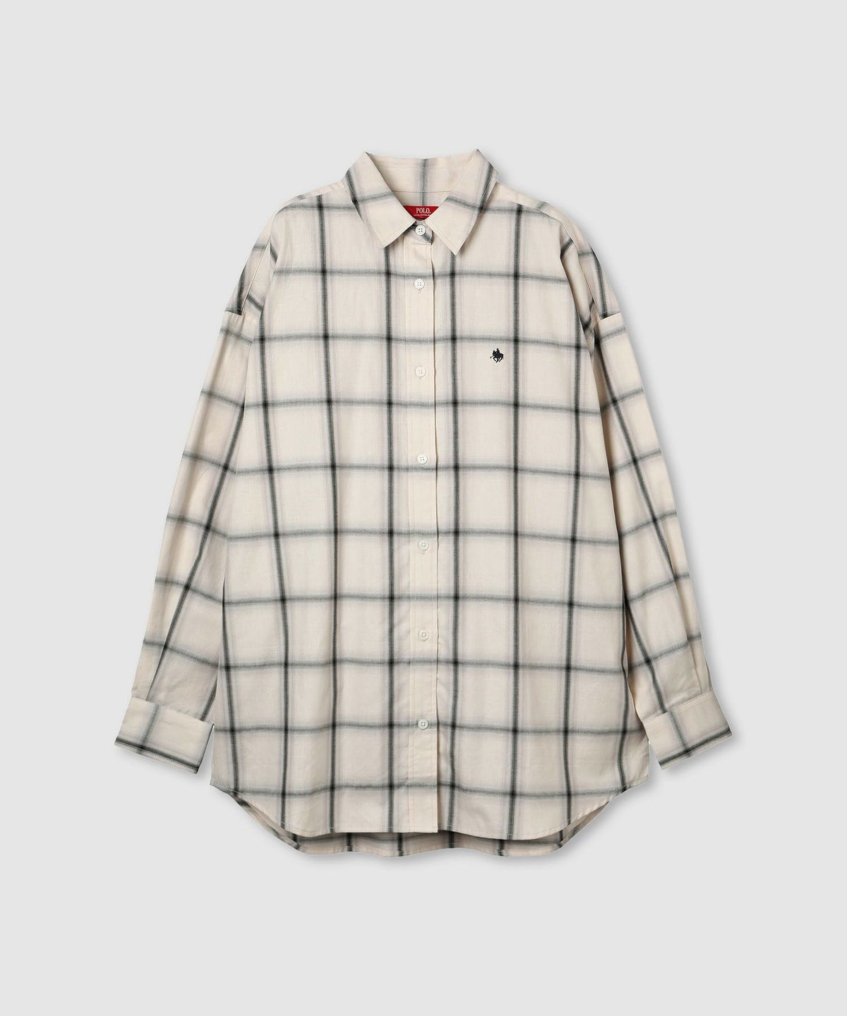 POLO BCS ワンポイント刺繍オーバーシャツ レディース