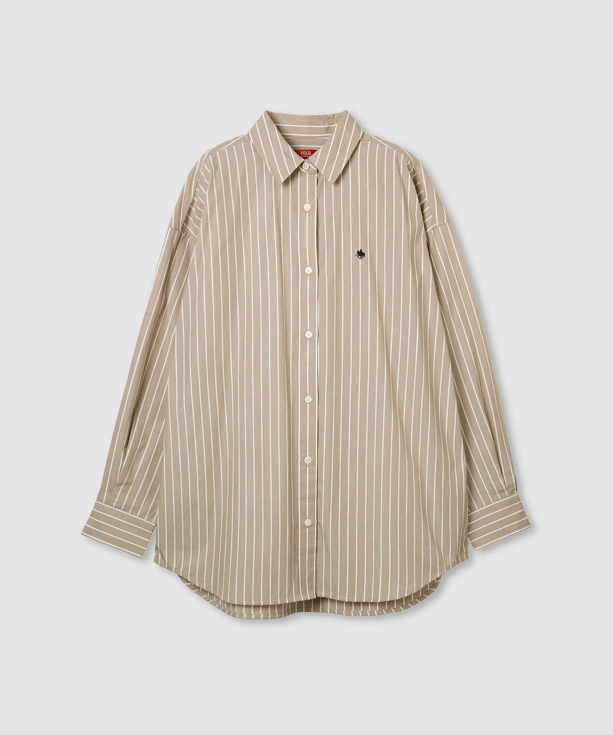 POLO BCS ワンポイント刺繍オーバーシャツ レディース