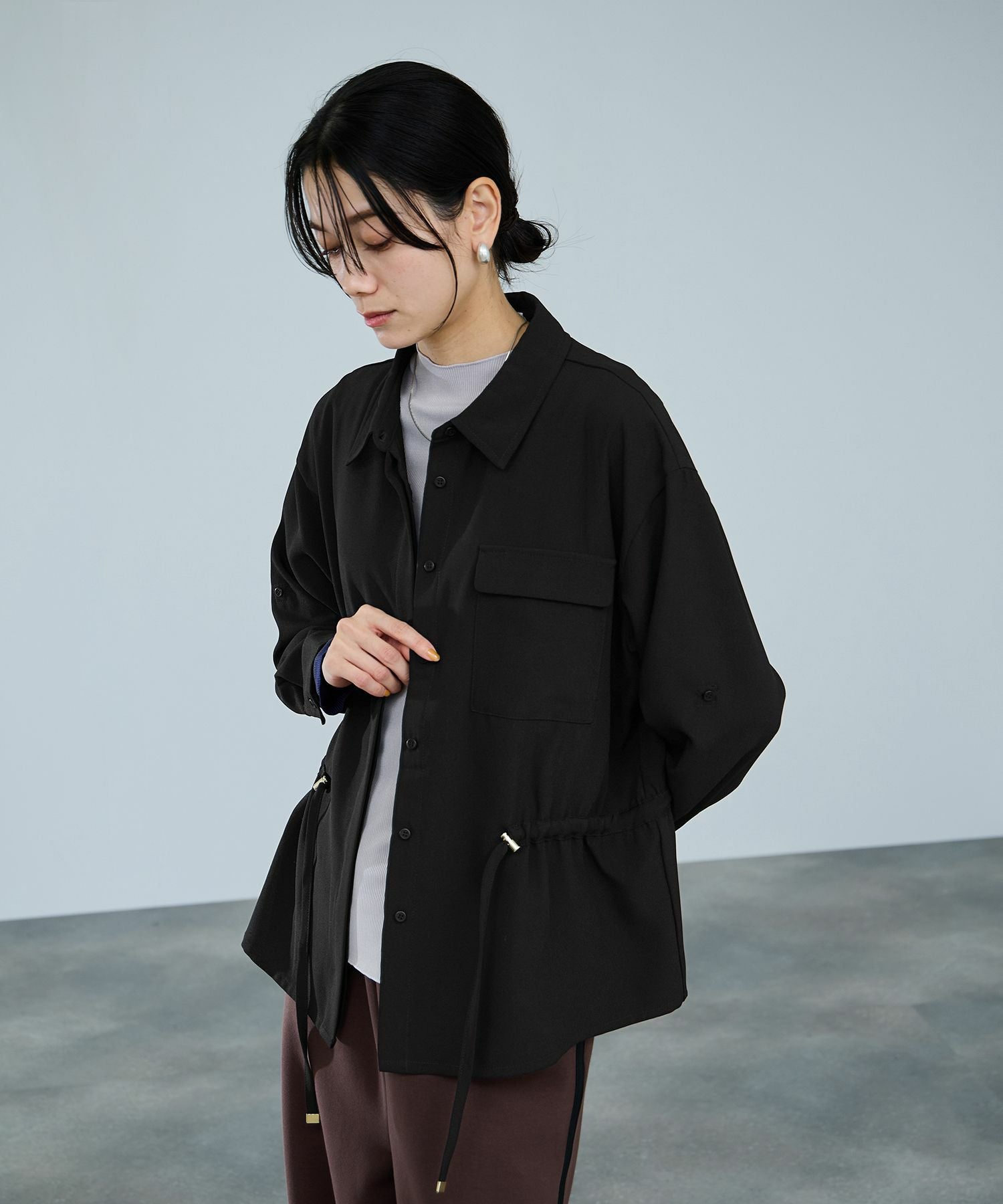 milli de l'air ジョーゼットブラウジングシャツ レディース