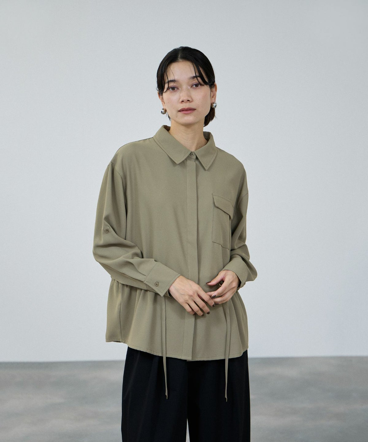 milli de l'air ジョーゼットブラウジングシャツ レディース