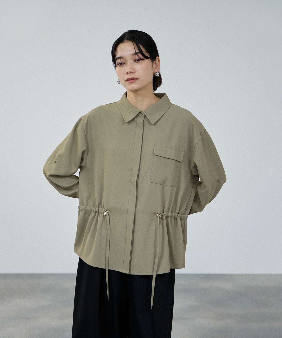 milli de l'air ジョーゼットブラウジングシャツ レディース