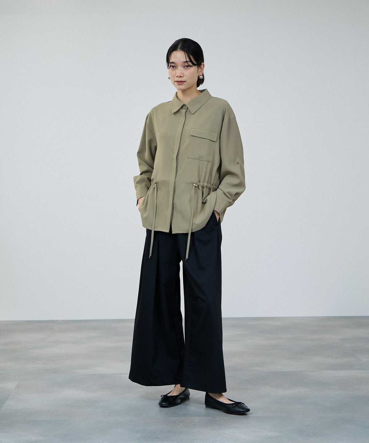 milli de l'air ジョーゼットブラウジングシャツ レディース