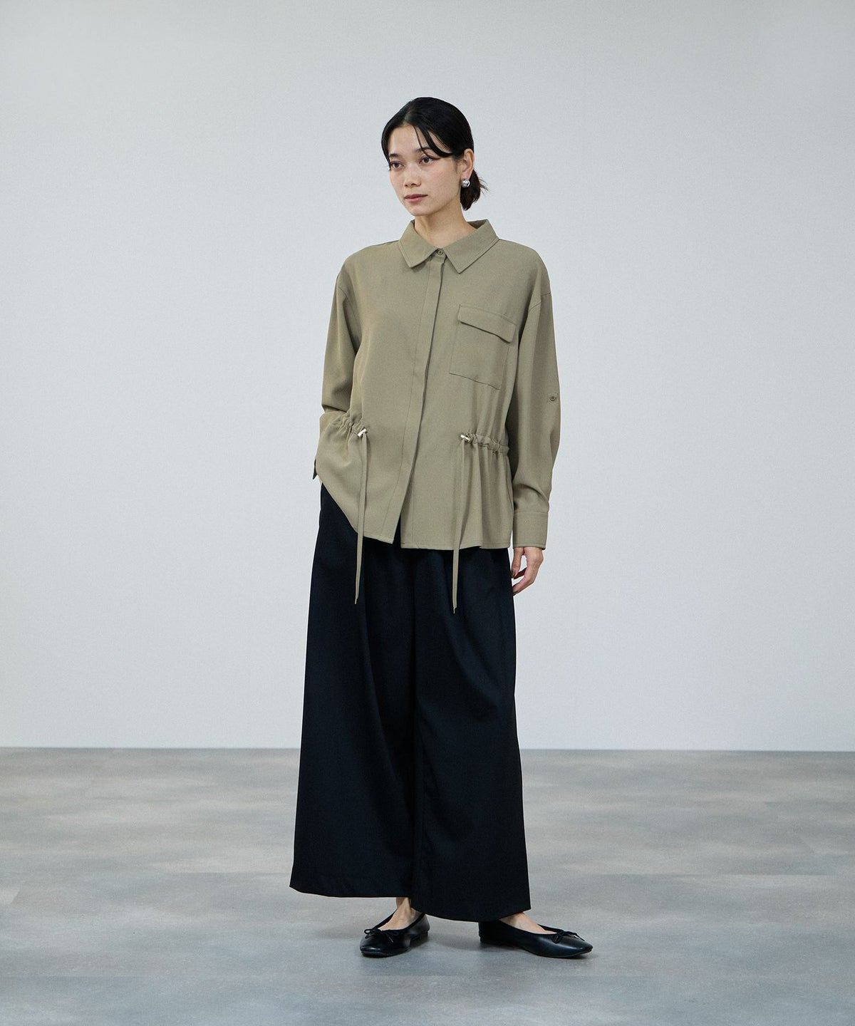 milli de l'air ジョーゼットブラウジングシャツ レディース