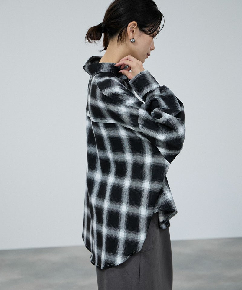 milli de l'air オンブレーチェックシャツ レディース商品画像-9