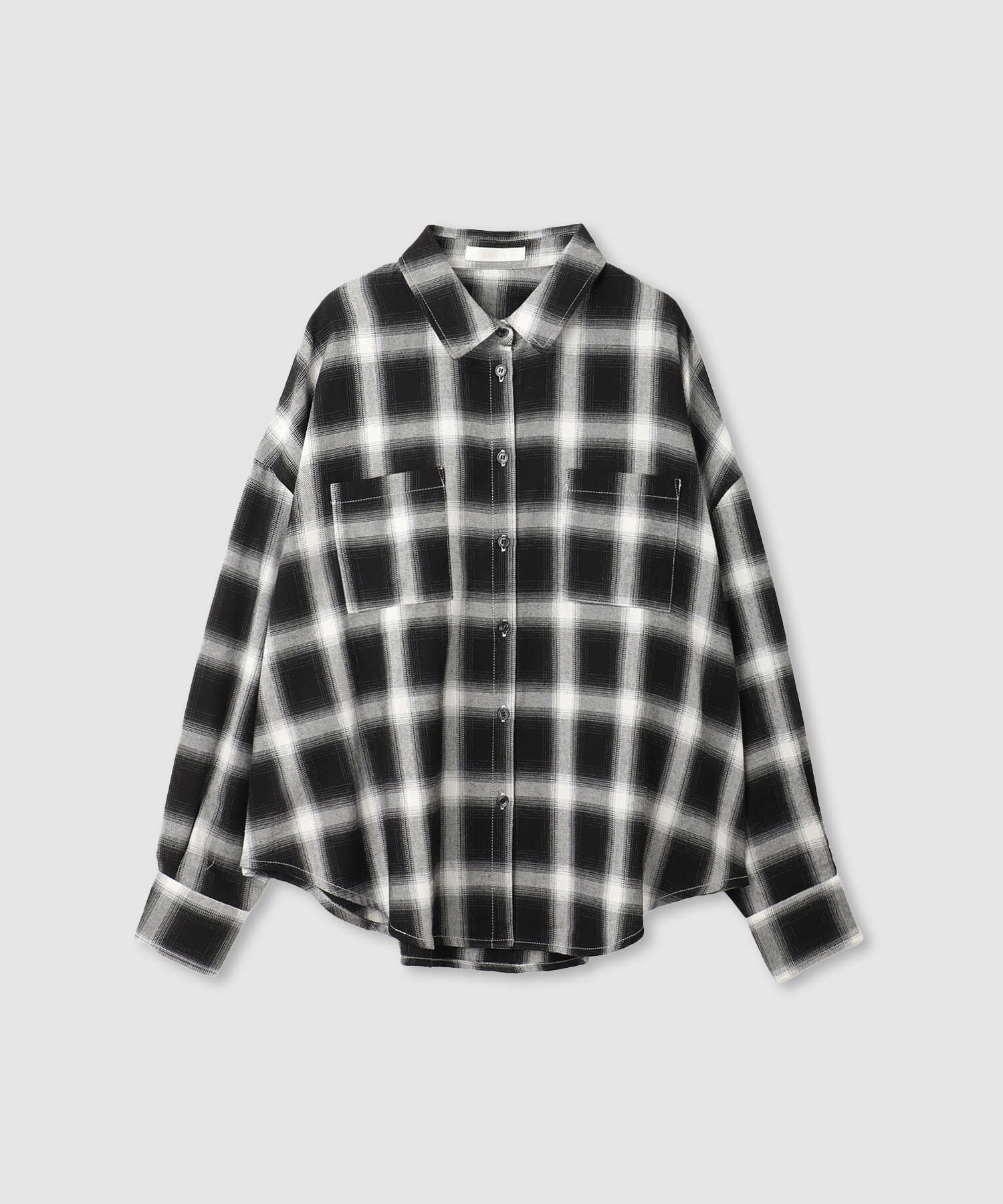 milli de l'air オンブレーチェックシャツ レディース