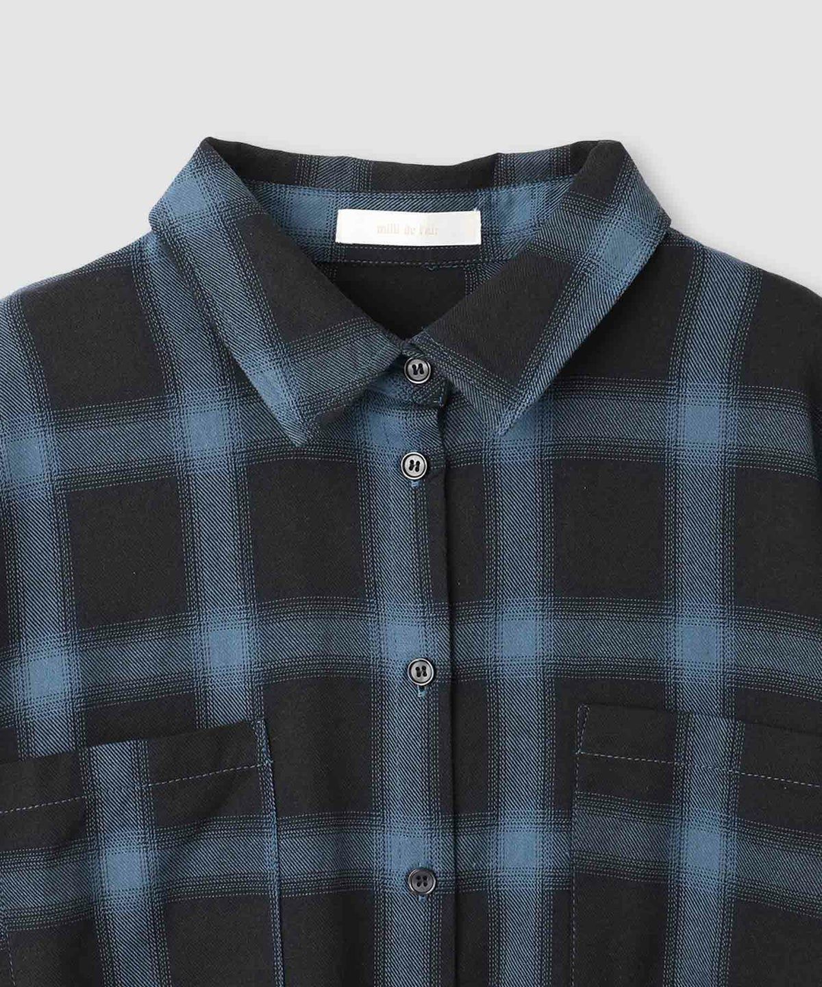 milli de l'air オンブレーチェックシャツ レディース