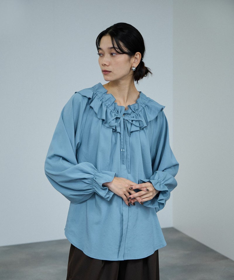 milli de l'air フリルネックボウタイブラウス レディース商品画像-4