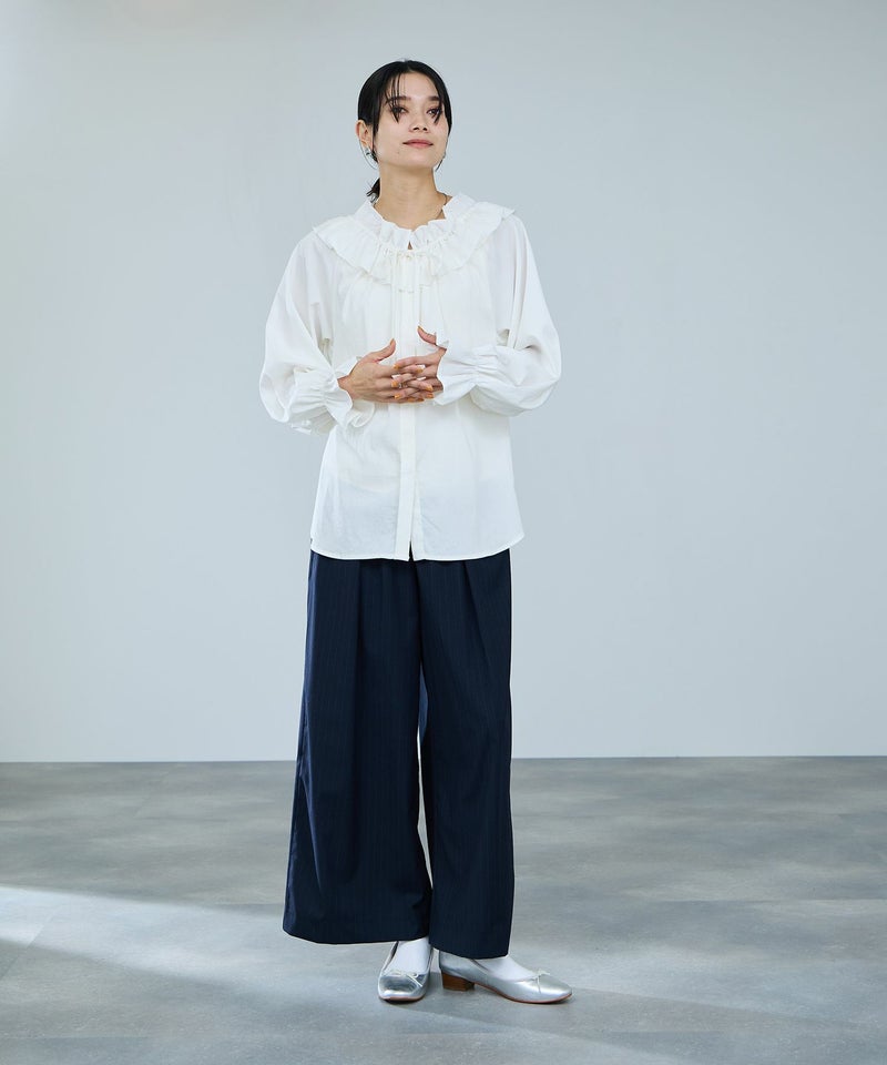 milli de l'air フリルネックボウタイブラウス レディース商品画像-13