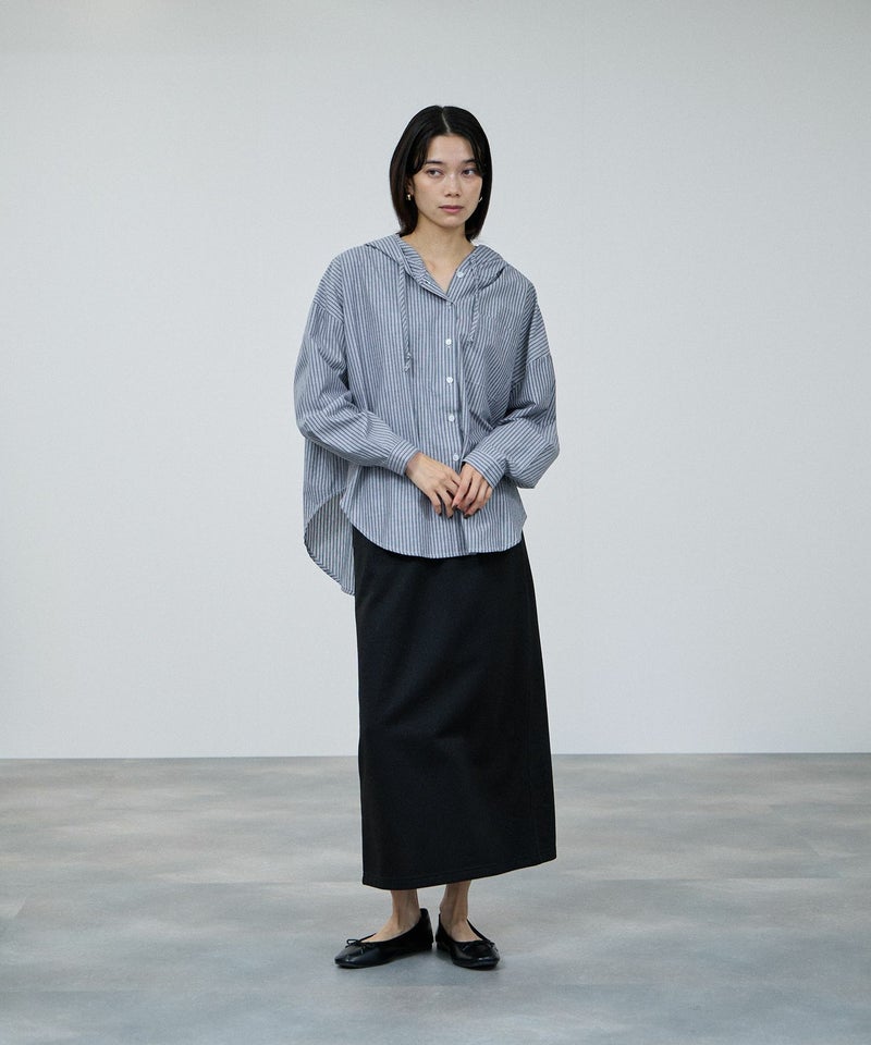 milli de l'air マルチストライプシャツパーカー レディース商品画像-5