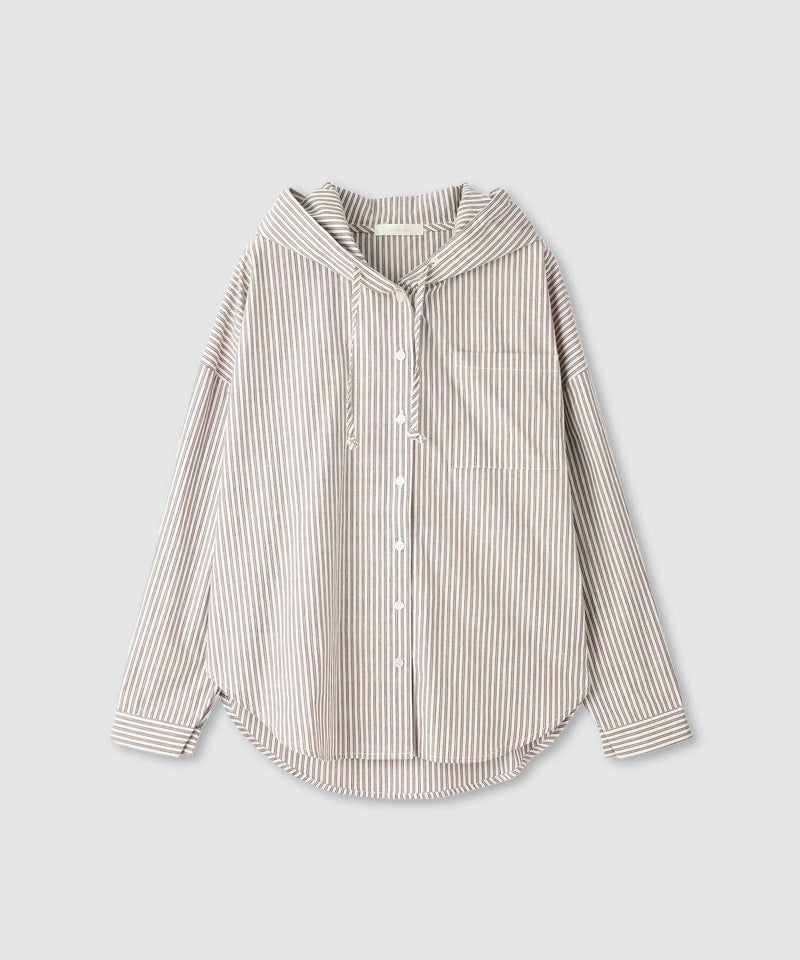 milli de l'air  マルチストライプシャツパーカー レディース商品画像-7