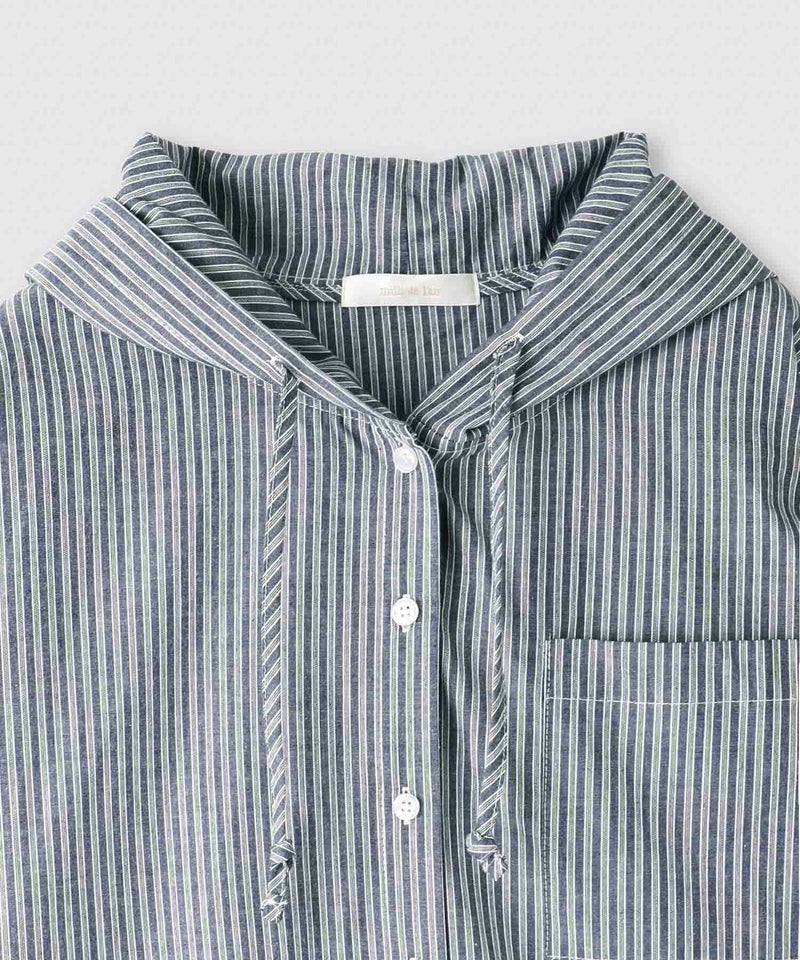 milli de l'air マルチストライプシャツパーカー レディース商品画像-9