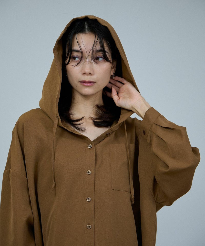 milli de l'air ライトリンクルフーディシャツ レディース商品画像-1