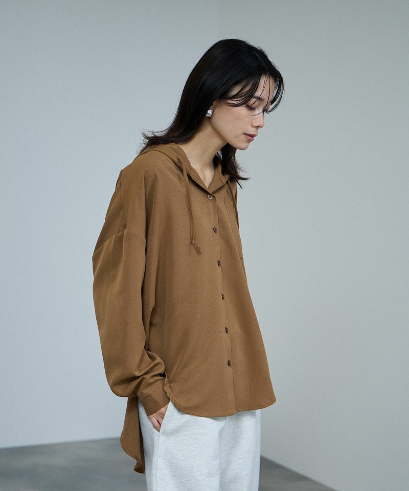 milli de l'air ライトリンクルフーディシャツ レディース商品画像-5