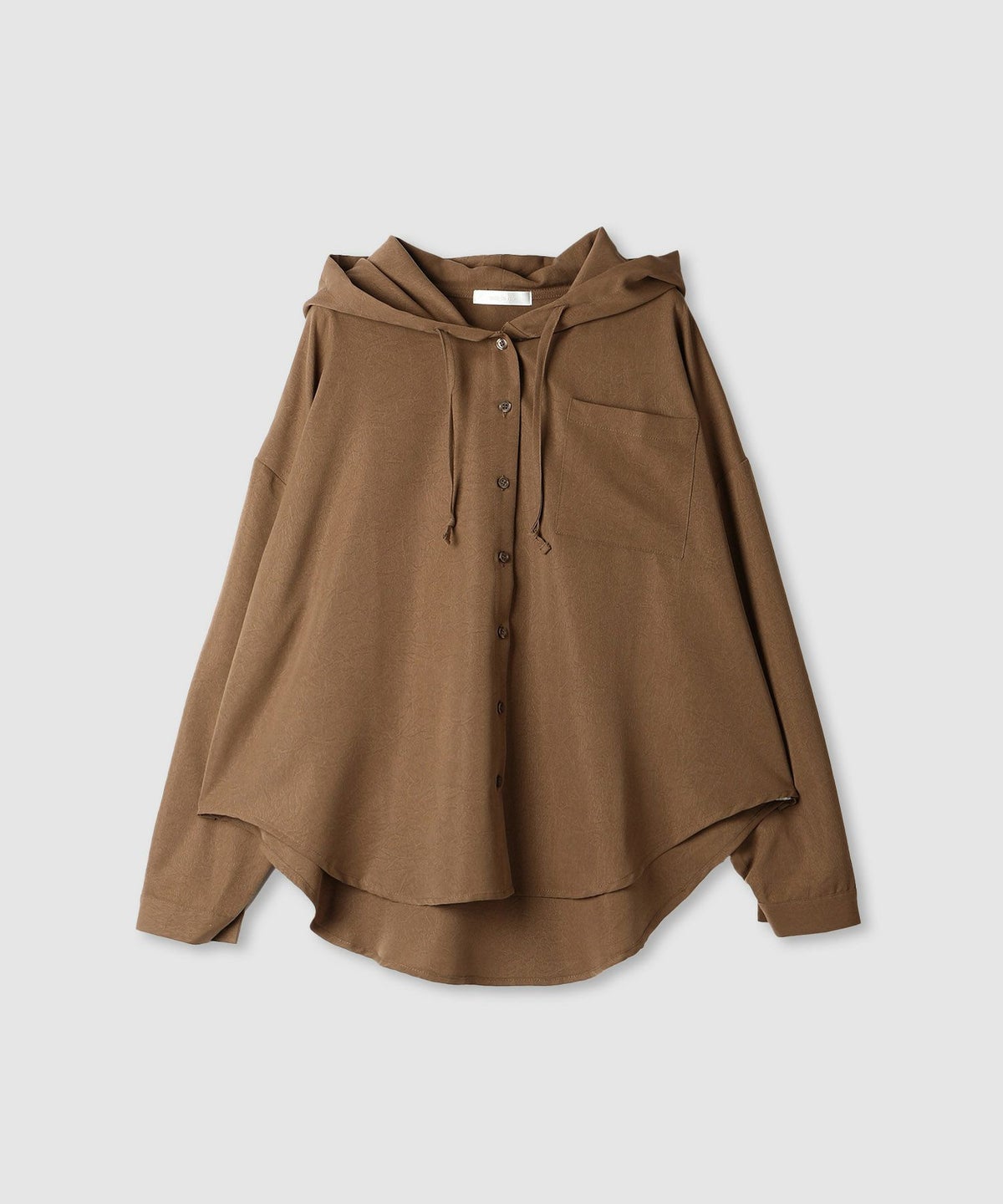 milli de l'air ライトリンクルフーディシャツ レディース