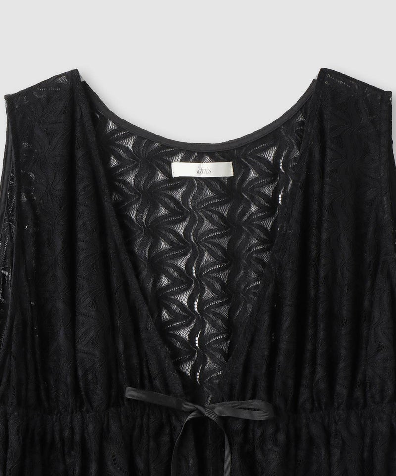 Idnes レースドロストジレ レディース商品画像-4