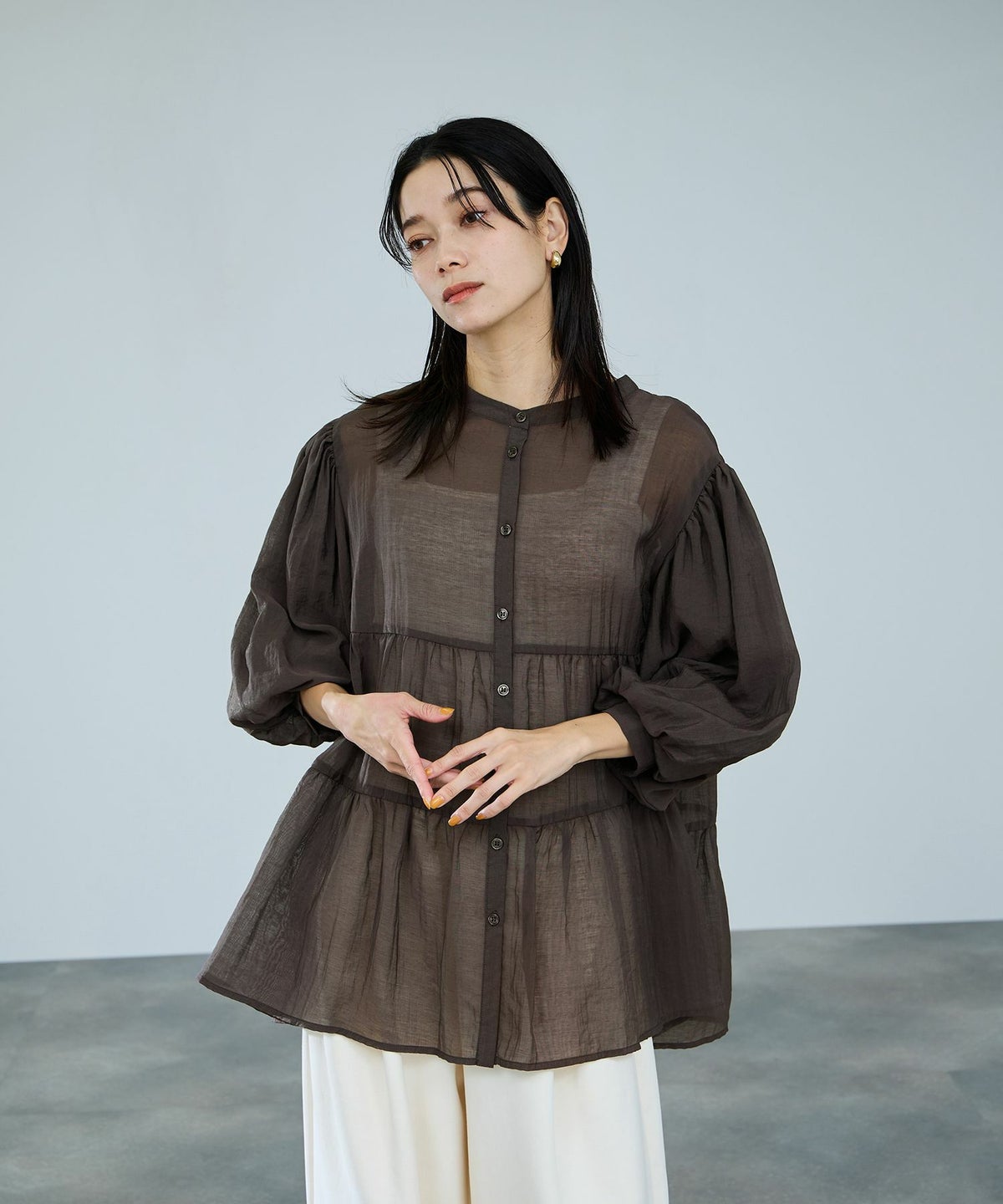 milli de l'air ティアードブラウス レディース