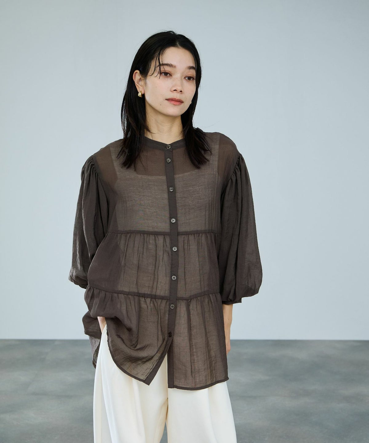 milli de l'air ティアードブラウス レディース