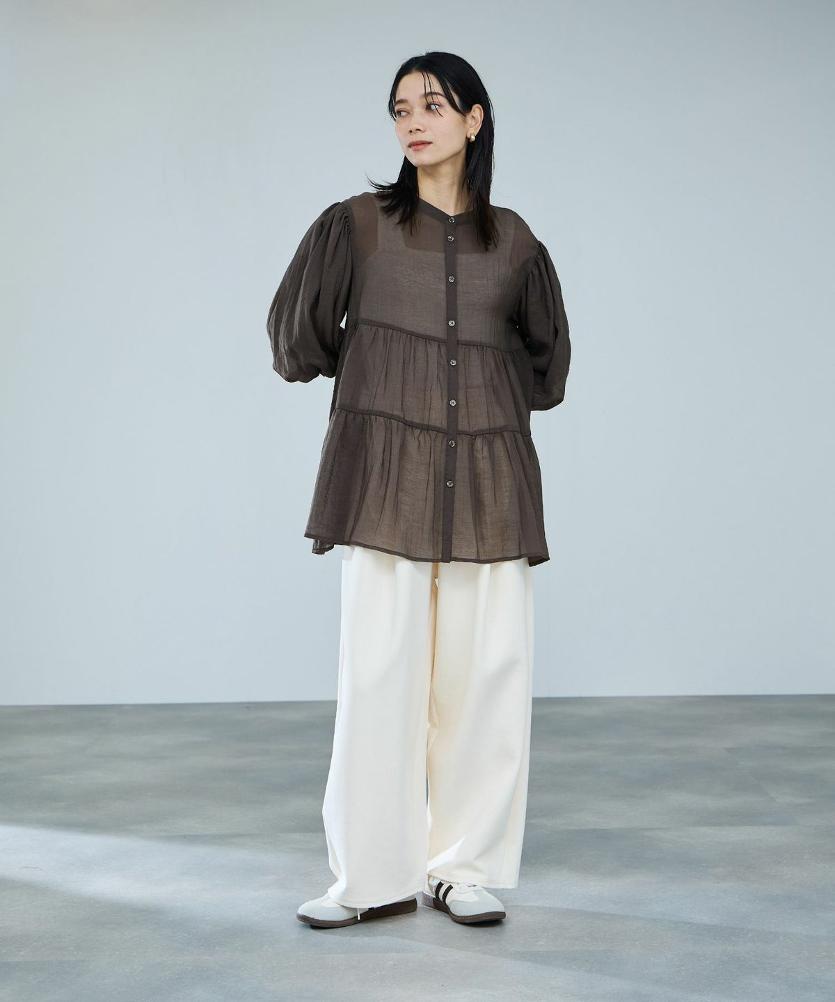 milli de l'air ティアードブラウス レディース