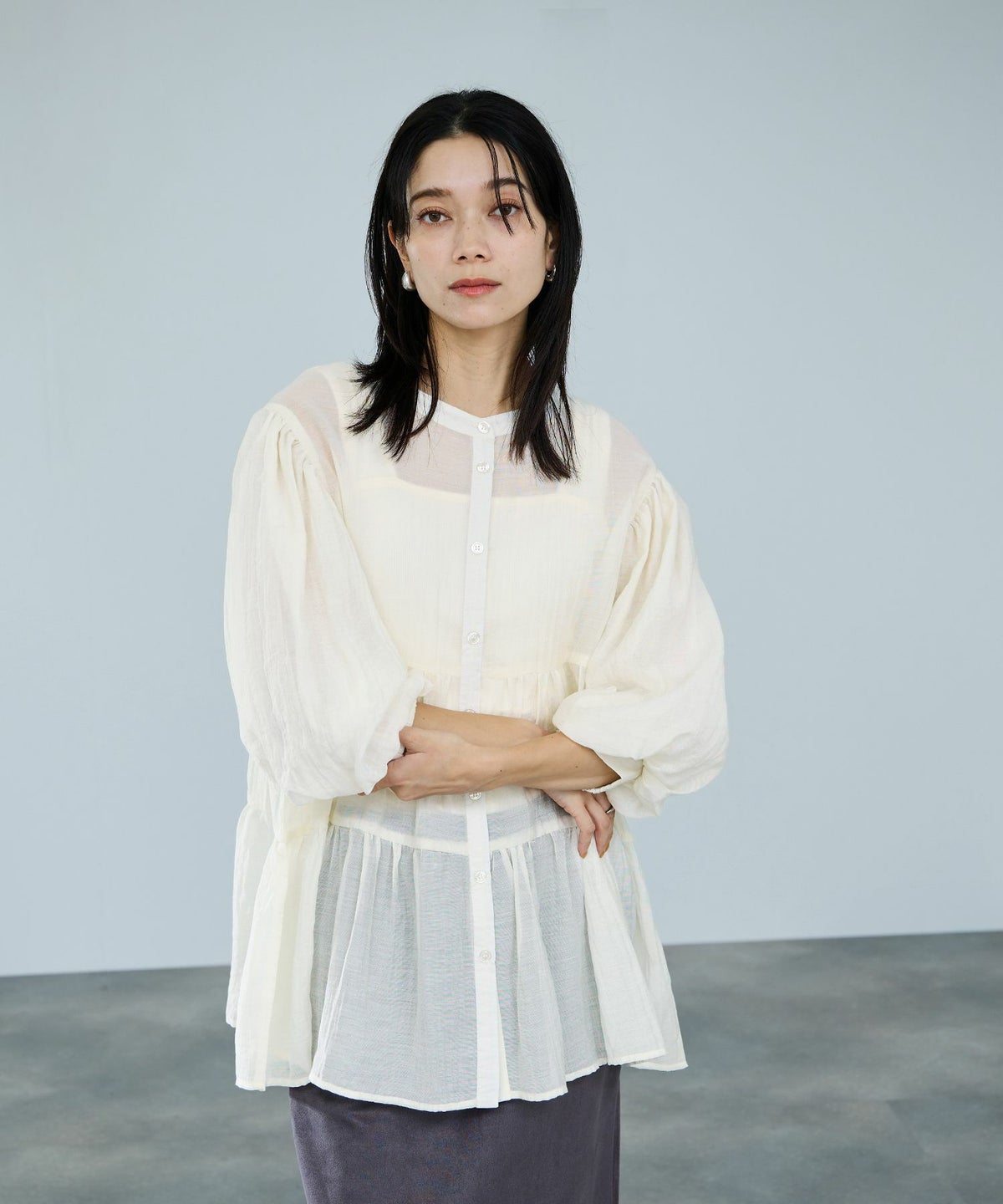 milli de l'air ティアードブラウス レディース