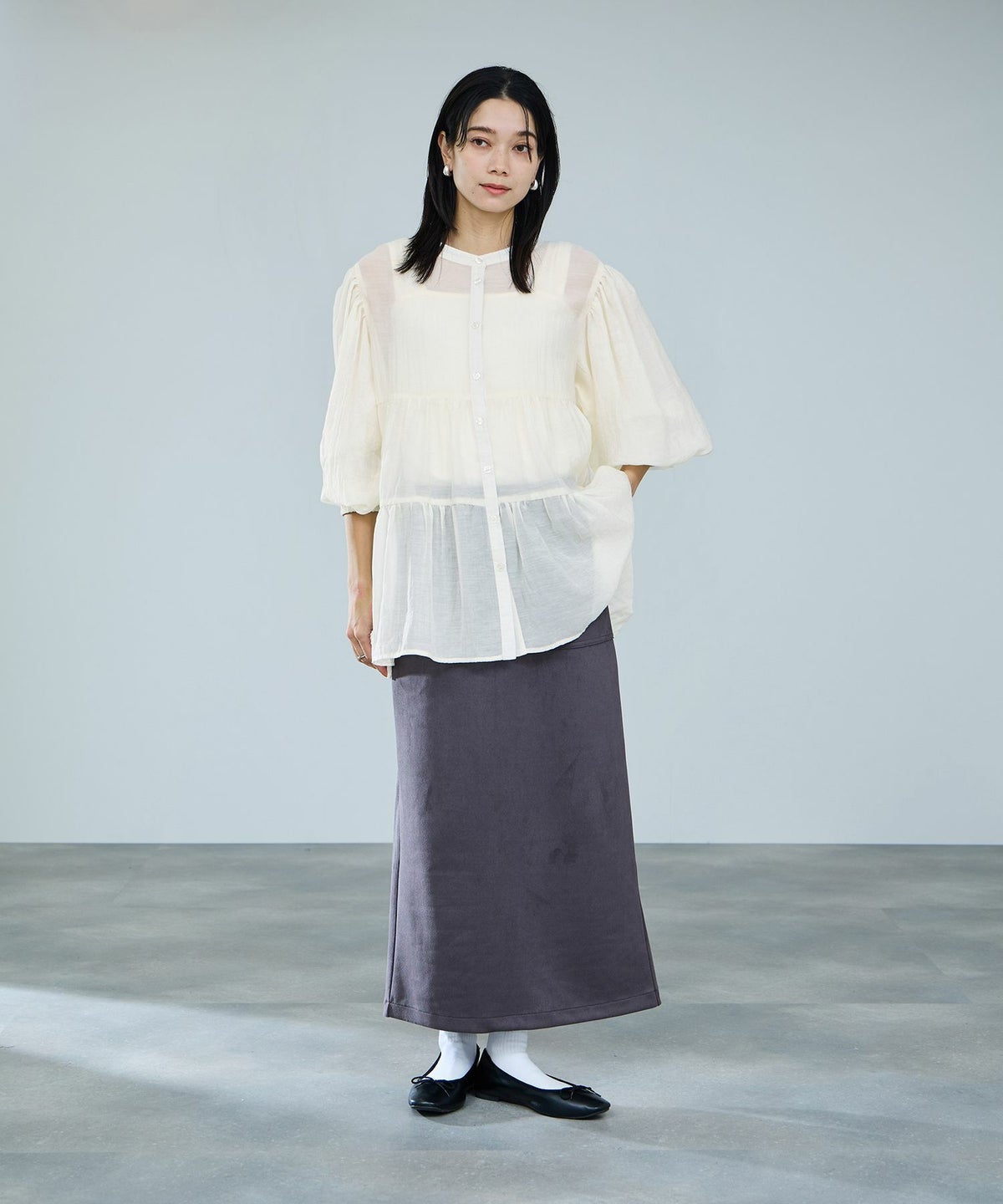 milli de l'air ティアードブラウス レディース