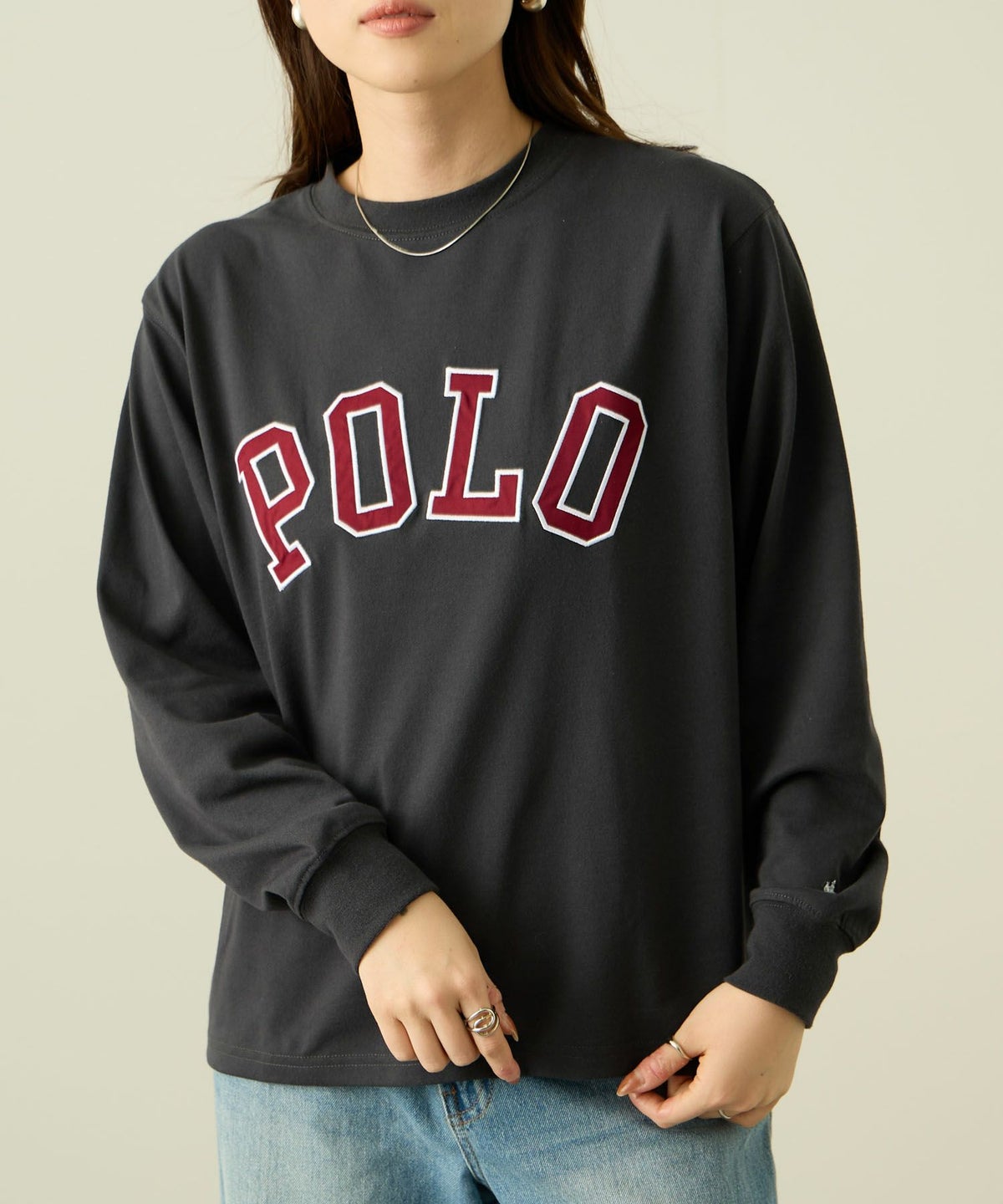  POLO BCS ロゴワッペン長袖Tシャツ レディース メール便 対応商品