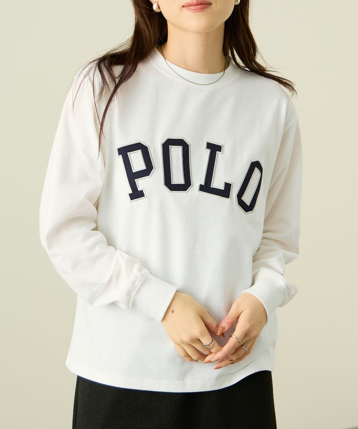  POLO BCS ロゴワッペン長袖Tシャツ レディース メール便 対応商品