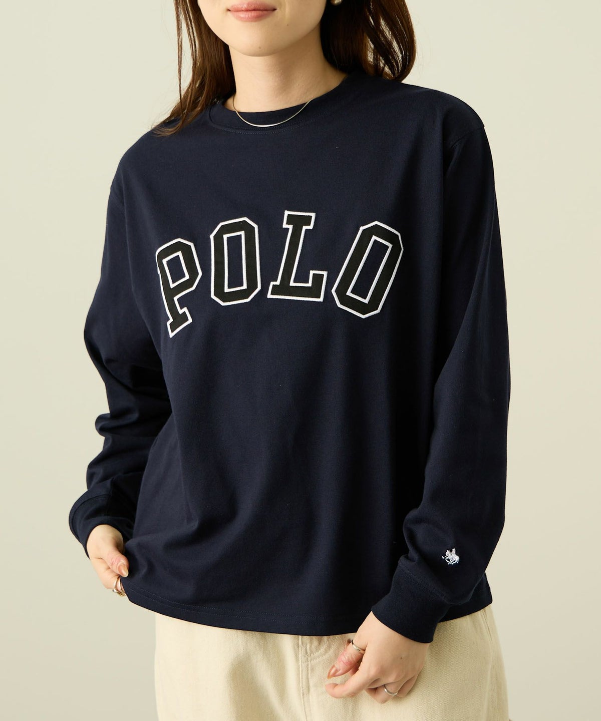  POLO BCS ロゴワッペン長袖Tシャツ レディース メール便 対応商品