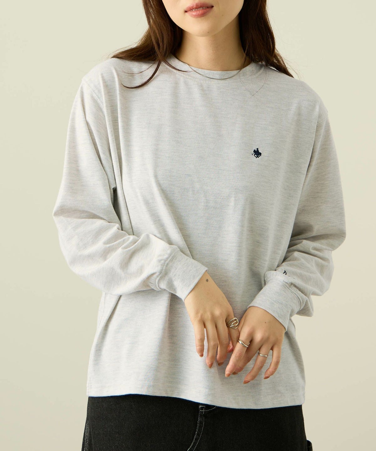 POLO BCS ワンポイント刺繍長袖Tシャツ レディース メール便 対応商品