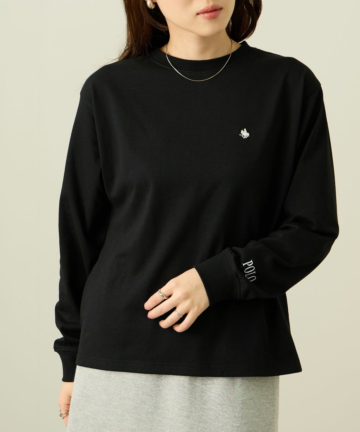 POLO BCS ワンポイント刺繍長袖Tシャツ レディース メール便 対応商品