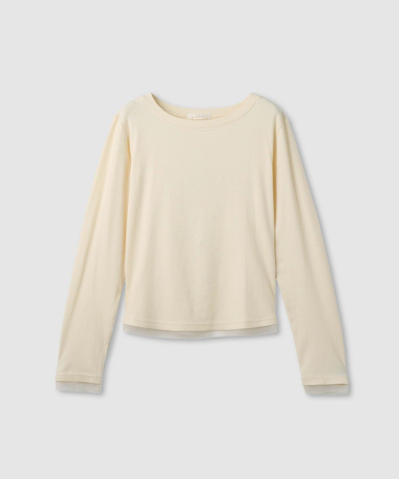 milli de l'air  チュールトリムテレコ長袖Tシャツ レディース メール便 対応商品商品画像-19