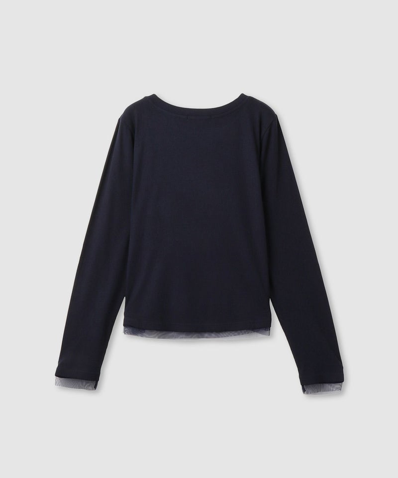 milli de l'air  チュールトリムテレコ長袖Tシャツ レディース メール便 対応商品商品画像-23